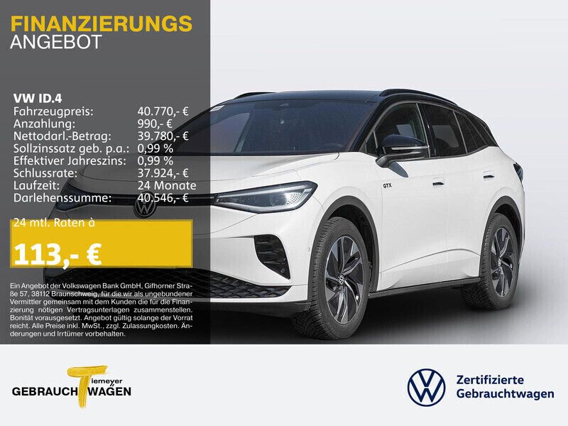 Weiß Gebraucht 2023 VW ID.4 GTX SUV | 42.070 € (Fairer Preis) - Bild 1/4