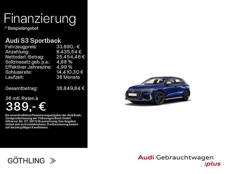 Gebraucht Audi S3 Ambiente 310 PS (228 kW) 2020 Navarrablau metallic Limousine