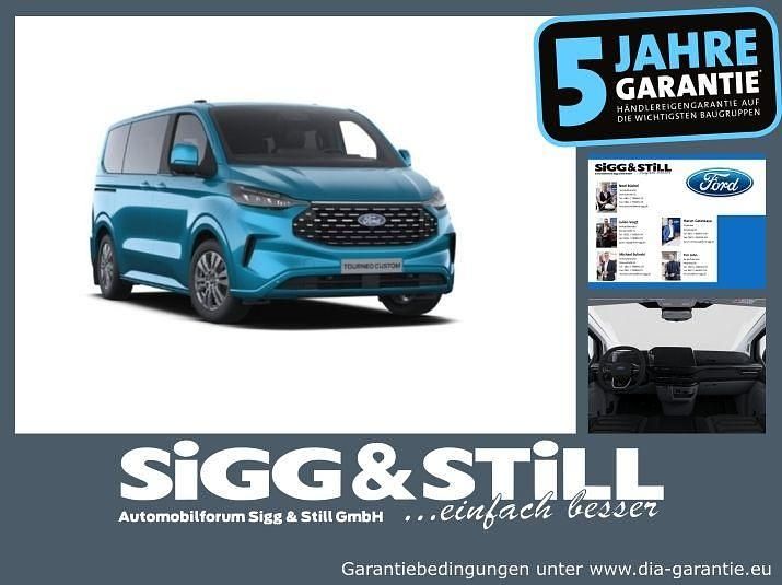 Digital aqua blue Neu 2025 Ford Tourneo Custom Titanium Van / Kleinbus | 54.850 € (Superpreis) - Bild 1/4