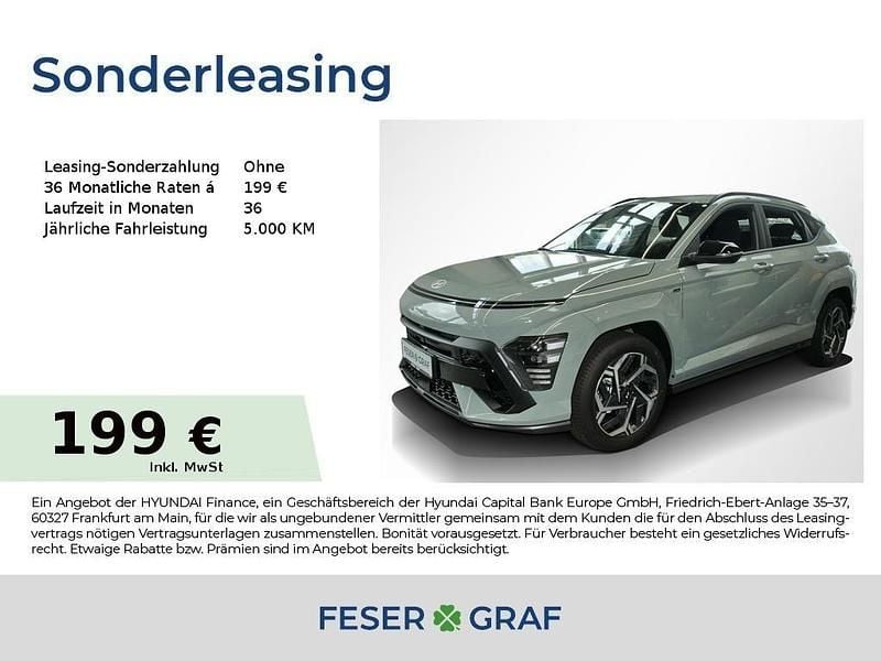 Mirage green Neu 2025 Hyundai Kona N Line SUV | 29.580 € (Guter Preis) - Bild 1/4