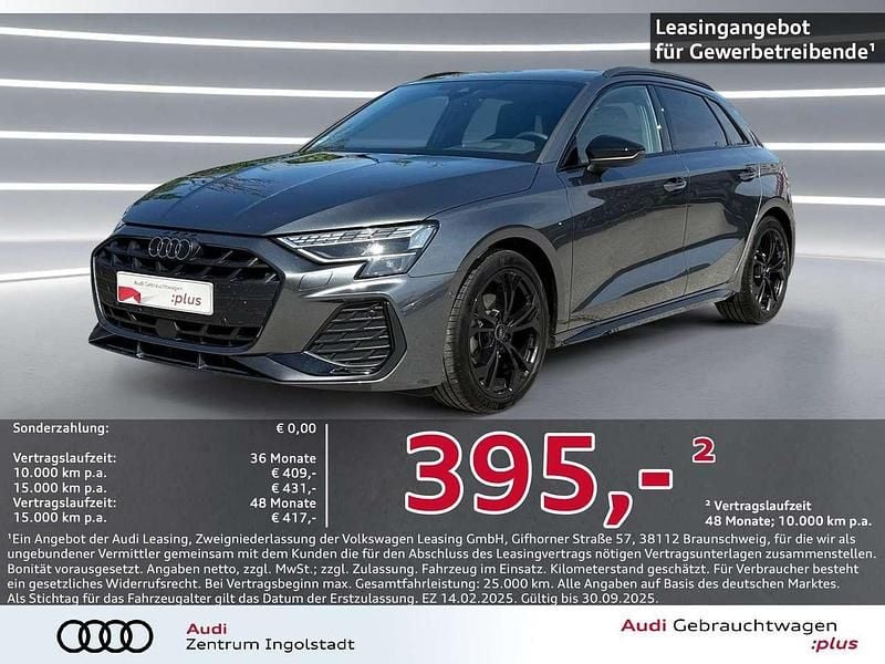 Grau metallic Gebraucht 2025 Audi A3 Sportback S-Line Limousine | 39.950 € (Fairer Preis) - Bild 1/3