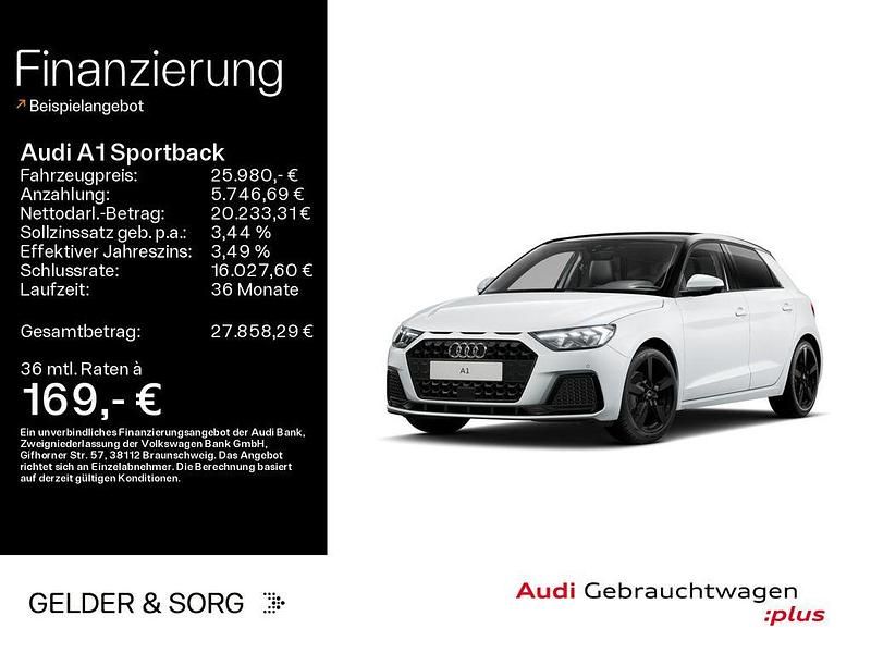 Gletscherweiß metallic Gebraucht 2025 Audi A1 Sportback Advanced Plus Kleinwagen | 25.980 € (Fairer Preis) - Bild 1/4