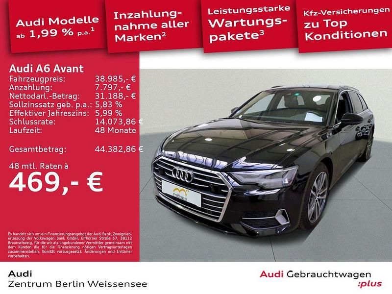 Mythosschwarz metallic Gebraucht 2022 Audi A6 Sport Kombi | 38.985 € (Guter Preis) - Bild 1/4