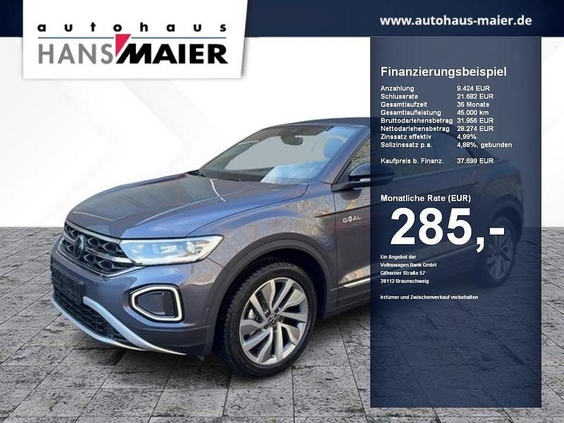 Rauchgrau metallic / schwarz Gebraucht 2025 VW T-Roc Cabriolet Goal Cabrio | 37.699 € (Fairer Preis) - Bild 1/4