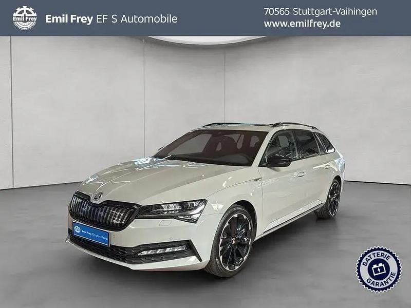 Stahlgrau uni Gebraucht 2022 Skoda Superb SportLine Kombi | 22.890 € (Fairer Preis) - Bild 1/4
