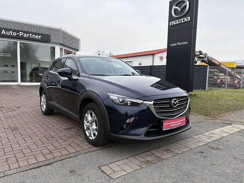 Mitternachtsblau metallic Gebraucht 2019 Mazda CX-3 Exclusive-Line SUV | 16.490 € (Fairer Preis) - Bild 1/4
