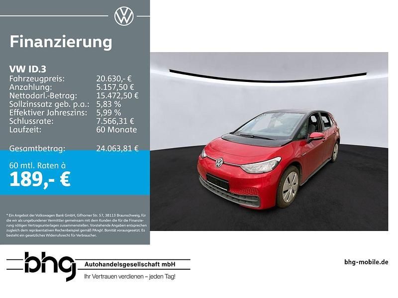 Gebraucht VW ID.3 Pure 110 kW (150 PS) 2022 Rot Kleinwagen