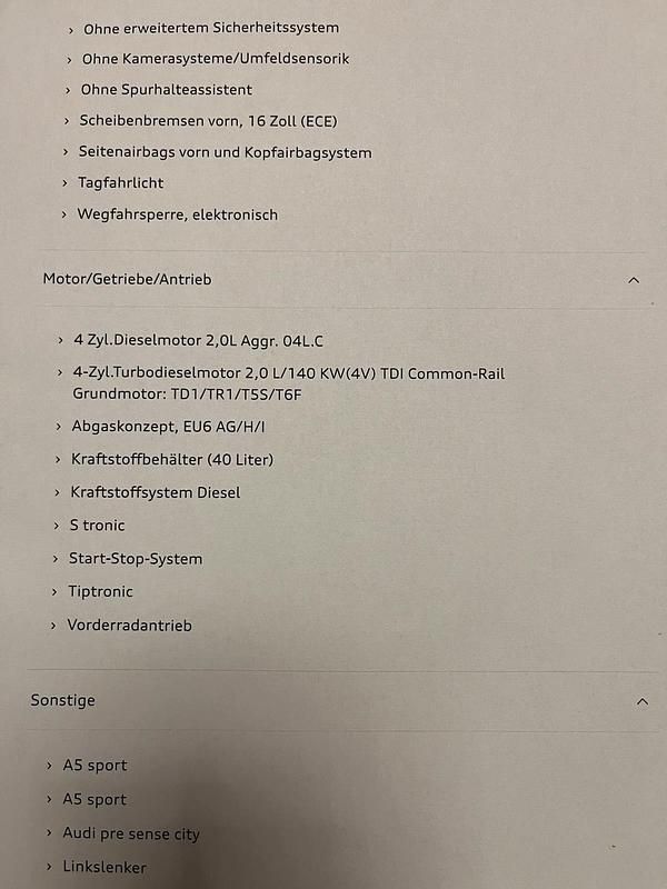 Gebraucht Audi A5 Sportback Sport 190 PS (139 kW) 2019 Grau Kleinwagen