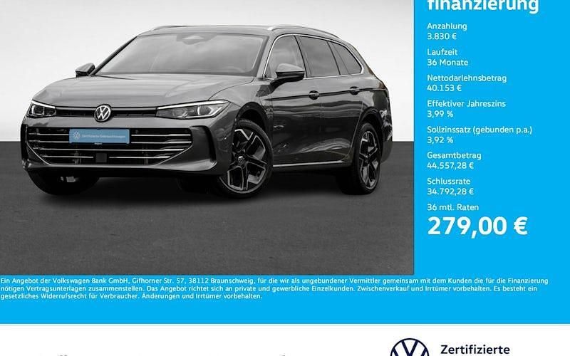 Diabasgrau metallic Gebraucht 2024 VW Passat Elegance Kombi | 43.983 € (Superpreis) - Bild 1/4