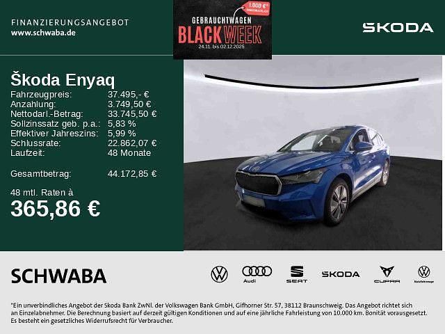 Raceblau metallic Gebraucht 2023 Skoda Enyaq iV SUV | 37.495 € (Guter Preis) - Bild 1/4