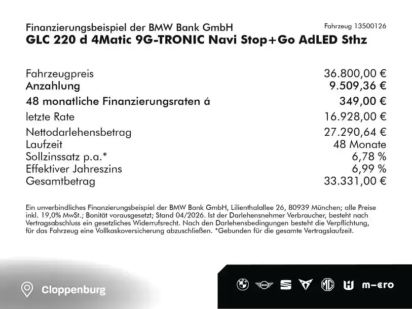 Gebraucht Mercedes GLC220 194 PS (142 kW) 2022 Silber SUV