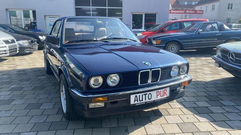 Blau Gebraucht 1989 BMW 320 Cabriolet Cabrio | 9.999 € - Bild 1/4