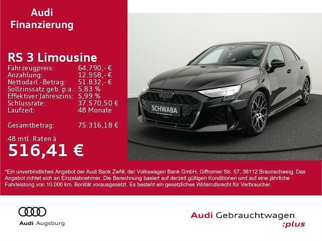 Mythosschwarz metallic Gebraucht 2025 Audi RS3 Ambiente Kleinwagen | 64.790 € (Fairer Preis) - Bild 1/4