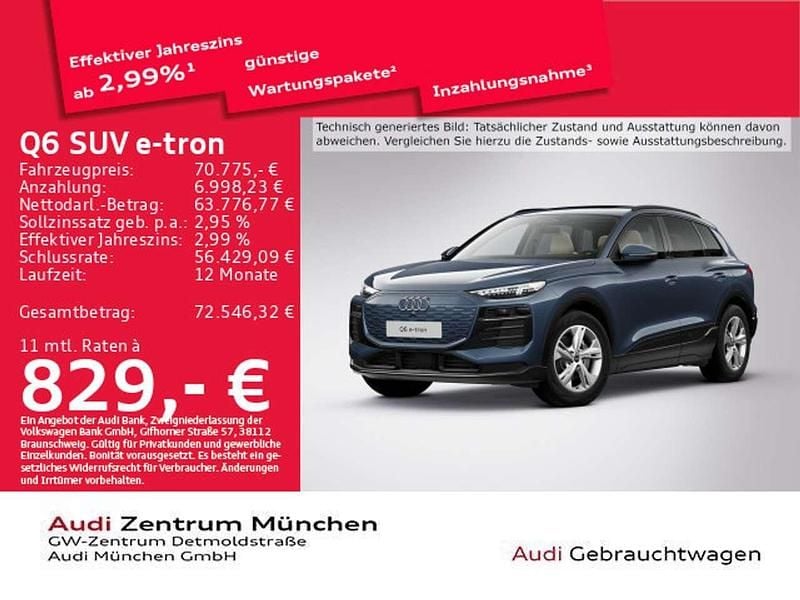 Plasmablau metallic Gebraucht 2024 Audi Q6 e-tron Ambiente SUV | 70.775 € (Teuer) - Bild 1/2