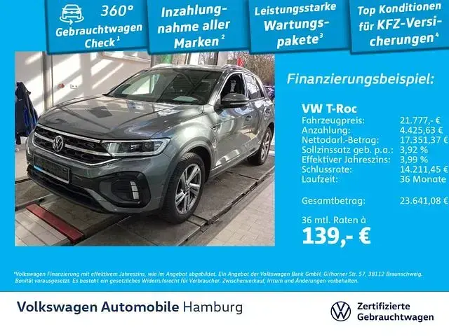 Gebraucht VW T-Roc R-line 110 PS (80 kW) 2023 Grau SUV