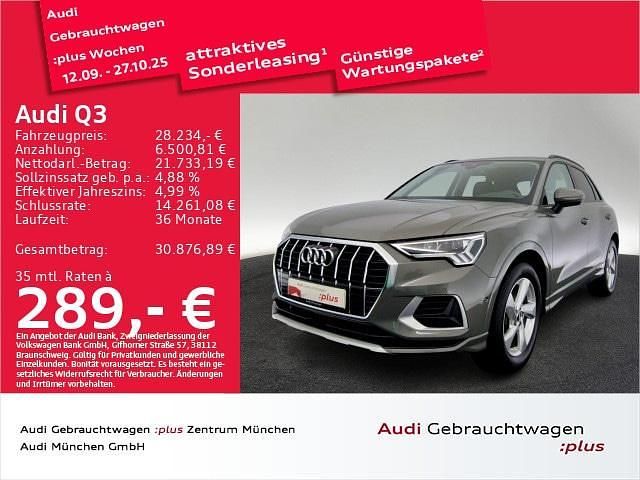 Grau Gebraucht 2021 Audi Q3 Advanced SUV | 26.995 € (Superpreis) - Bild 1/2
