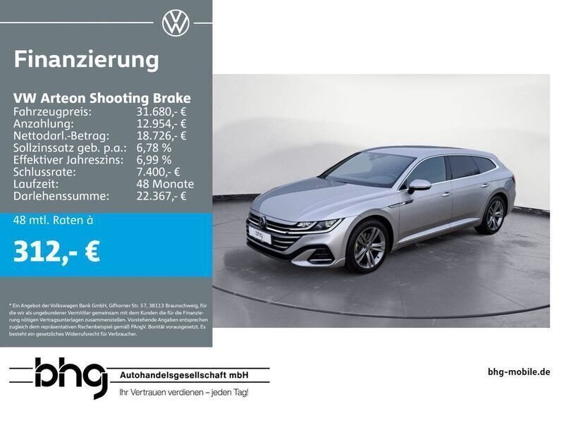 Silber Gebraucht 2024 VW Arteon R-line Limousine | 31.680 € (Superpreis) - Bild 1/4