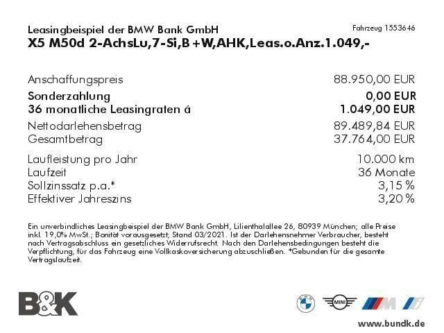 Gebraucht BMW X5 Comfort Edition 400 PS (294 kW) 2020 Grau metallic SUV