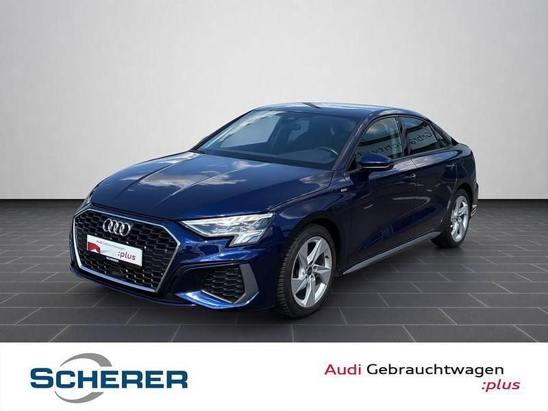 Navarrablau metallic Gebraucht 2022 Audi A3 S-Line Limousine | 25.990 € (Fairer Preis) - Bild 1/4