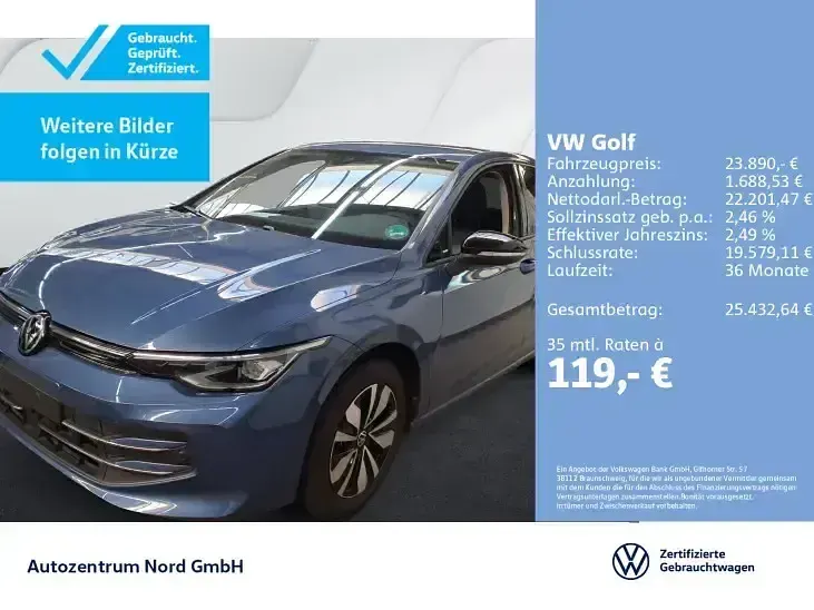 Second-hand VW Golf VIII Goal 116 CP (85 kW) 2025 Berlinǎ
