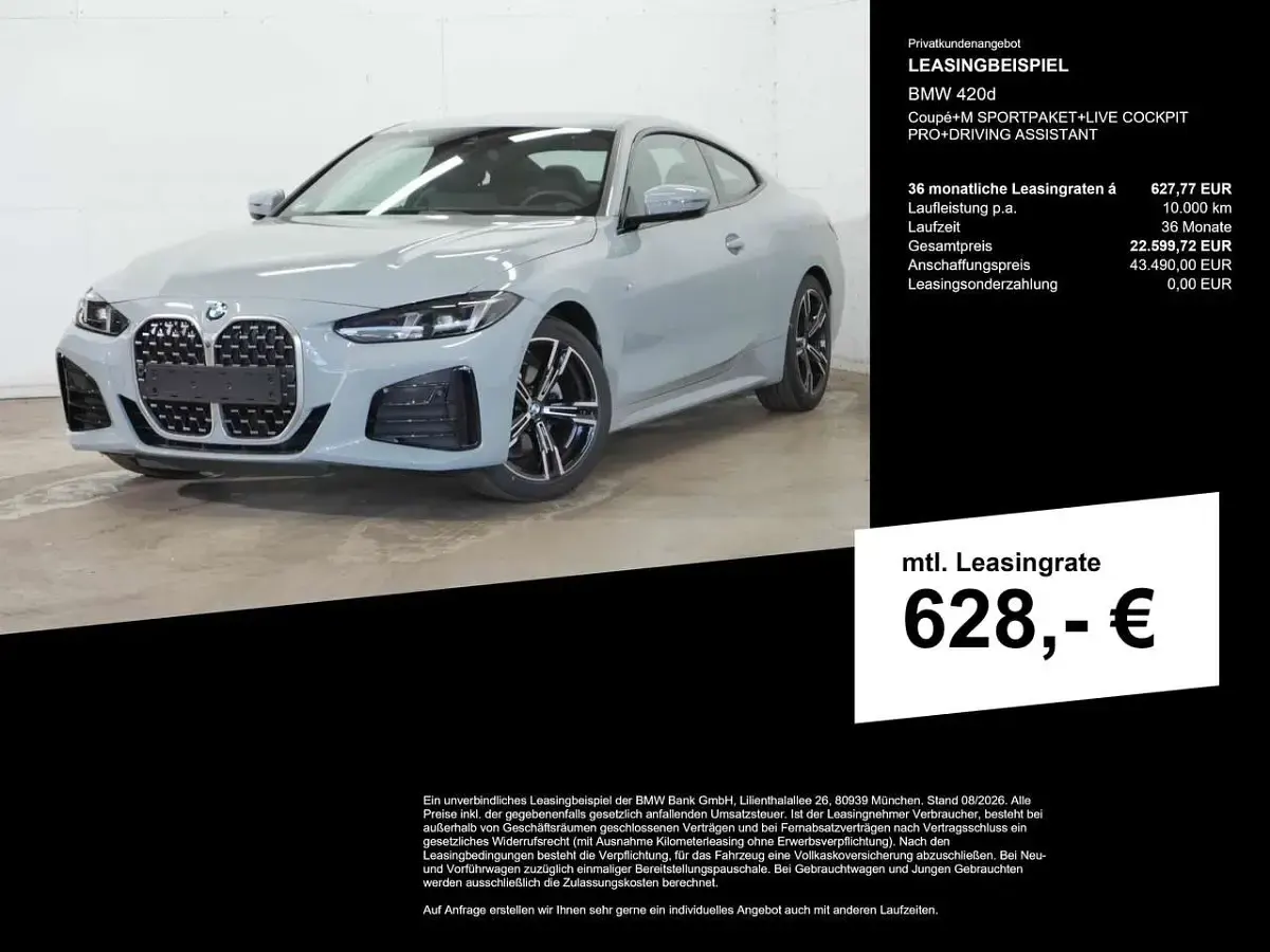 Gebraucht BMW 420 Coupé M Sport 190 PS (139 kW) 2025 Brooklyn grau metallic Coupé