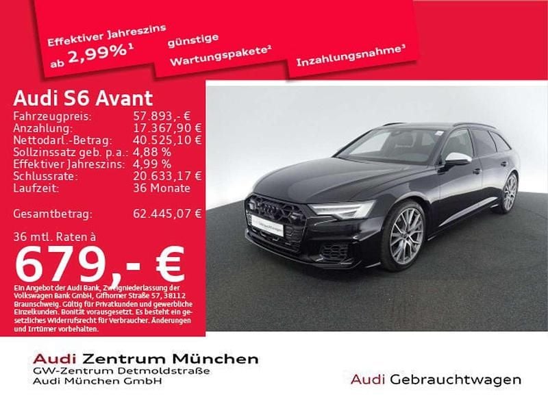 Mythosschwarz metallic Gebraucht 2024 Audi S6 Ambiente Kombi | 57.893 € (Superpreis) - Bild 1/2