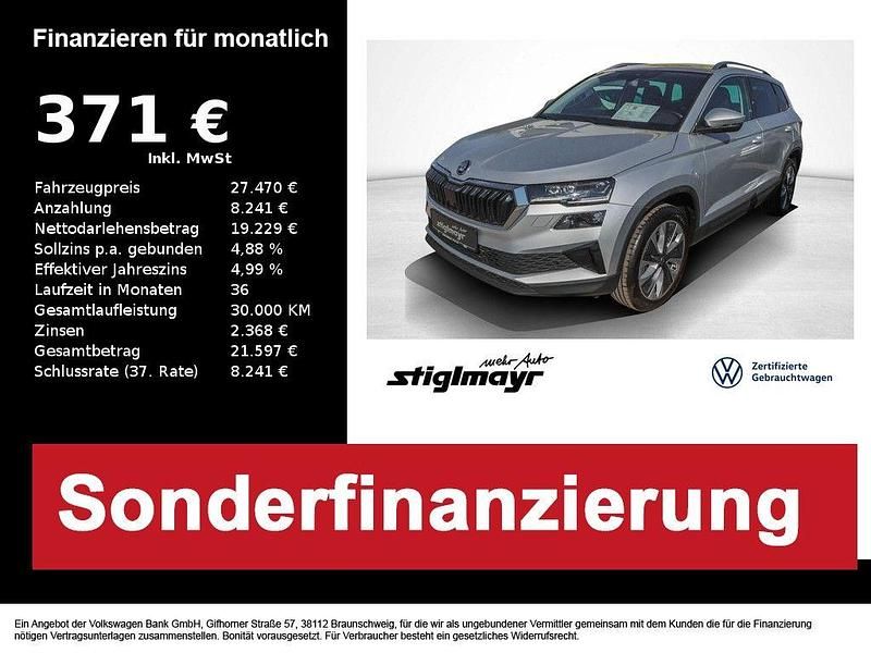 Brillantsilber metallic Gebraucht 2023 Skoda Karoq Style SUV | 27.470 € (Guter Preis) - Bild 1/4
