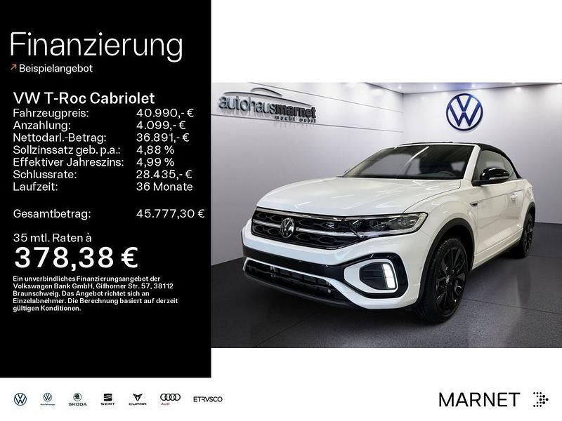 Weiß Gebraucht 2025 VW T-Roc Cabriolet R-line Cabrio | 40.990 € (Teuer) - Bild 1/4