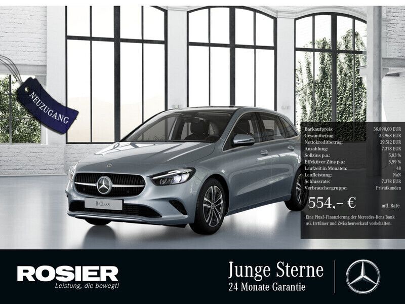 Silber / hightechsilber Gebraucht 2024 Mercedes B180 Advanced Van / Kleinbus | 36.890 € (Teuer) - Bild 1/4