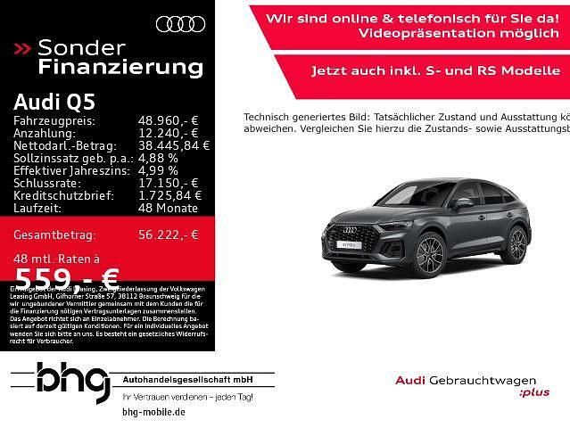 Grau Gebraucht 2021 Audi Q5 Sportback S-Line SUV | 48.960 € (Teuer) - Bild 1/4
