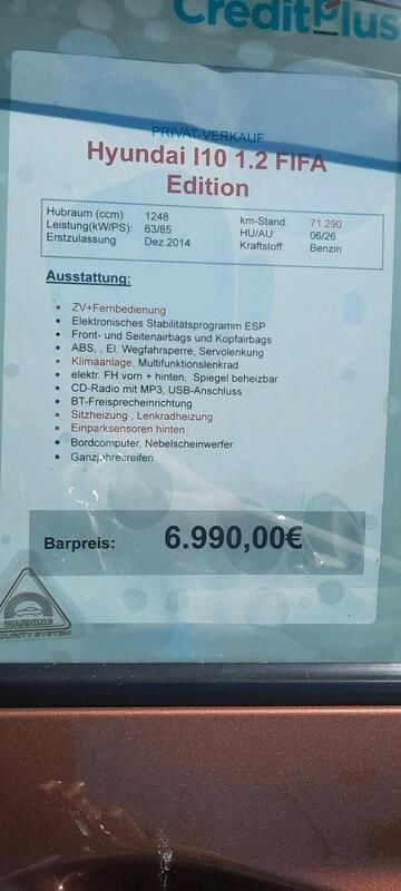 Andere außenfarben Gebraucht 2014 Hyundai i10 Edition Kleinwagen | 5.990 € (Guter Preis) - Bild 1/4