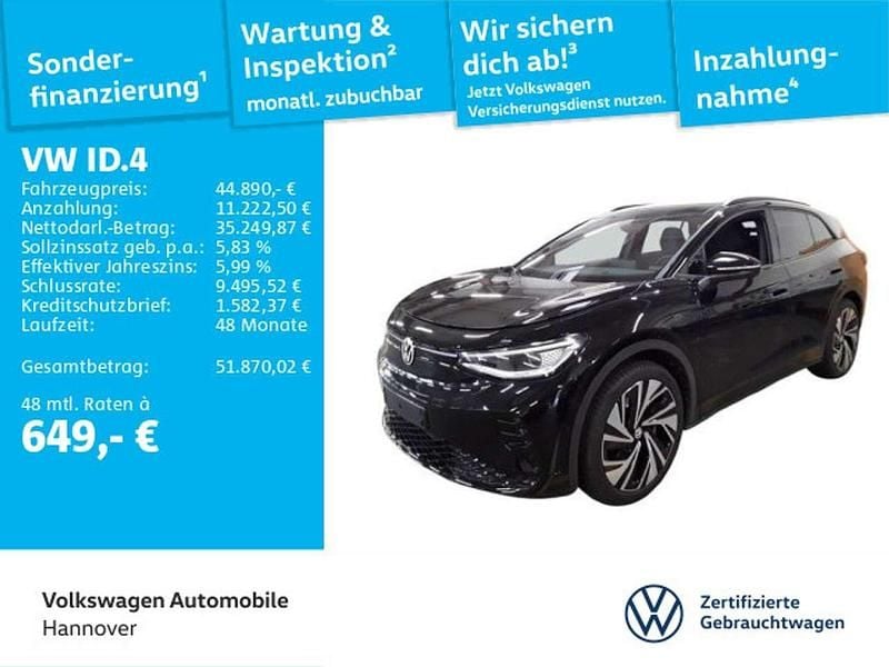 Grenadillschwarz metallic Gebraucht 2025 VW ID.4 GTX SUV | 44.890 € (Fairer Preis) - Bild 1/3