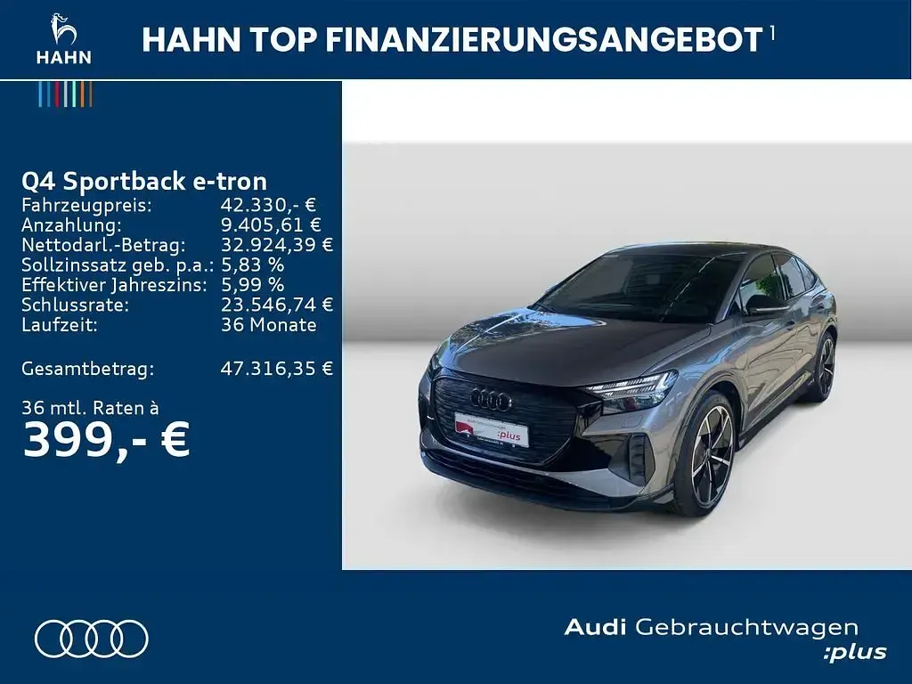 Gebraucht Audi Q4 Sportback e-tron Sport 150 kW (204 PS) 2024 Taifungrau metallic SUV