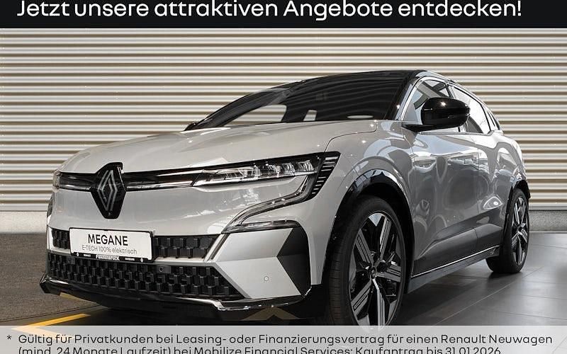 Grau Neu 2025 Renault Megane E-Tech Iconic Limousine | 43.165 € - Bild 1/4