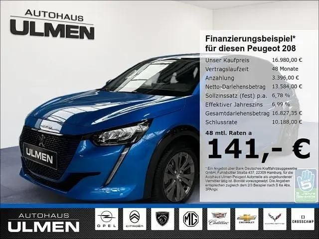Blau Gebraucht 2022 Peugeot e-208 Active Kleinwagen | 16.980 € (Fairer Preis) - Bild 1/4