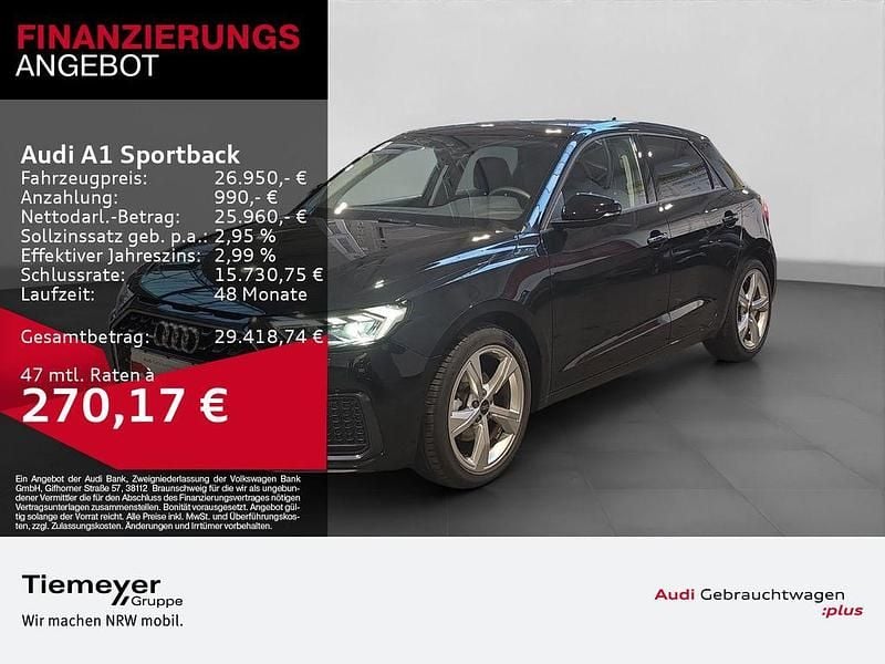 Schwarz Gebraucht 2025 Audi A1 Sportback Advanced Kleinwagen | 26.950 € (Fairer Preis) - Bild 1/4