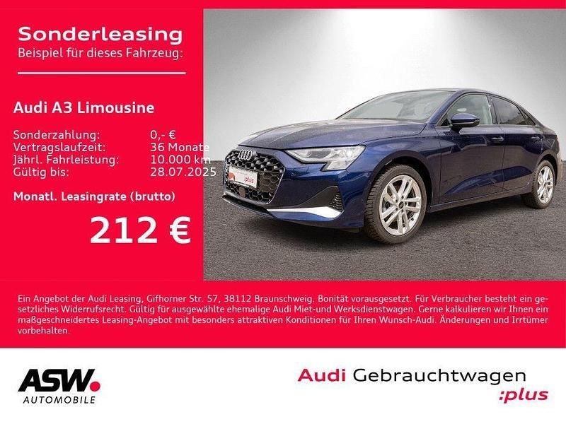 Navarrablau metallic Gebraucht 2024 Audi A3 Advanced Plus Limousine | 29.830 € (Teuer) - Bild 1/2