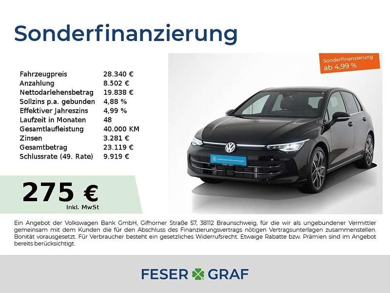 Grenadillschwarz metallic Gebraucht 2024 VW Golf Edition Limousine | 27.990 € (Fairer Preis) - Bild 1/1
