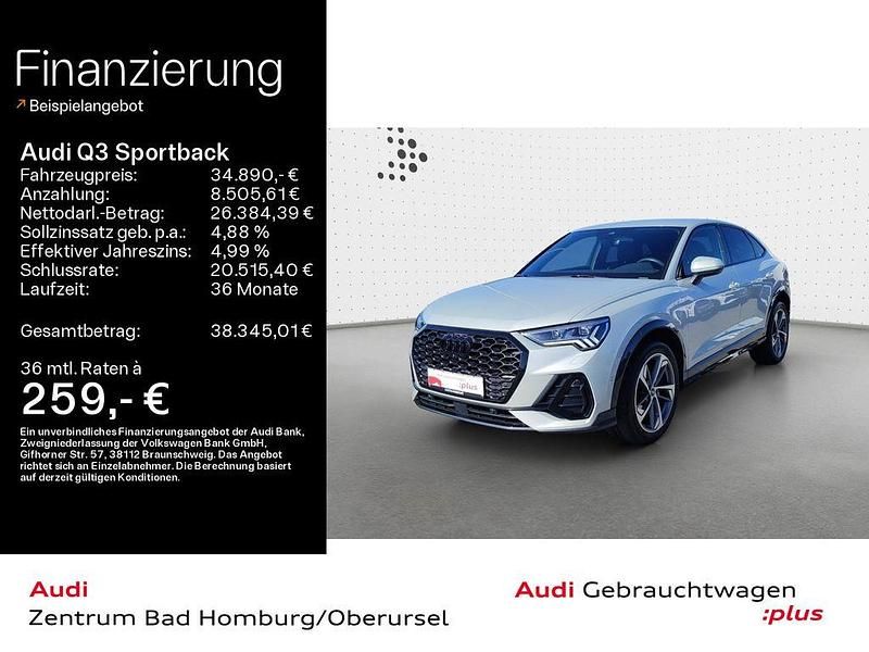 Tausilber metallic Gebraucht 2022 Audi Q3 Sportback S-Line SUV | 34.890 € (Fairer Preis) - Bild 1/4