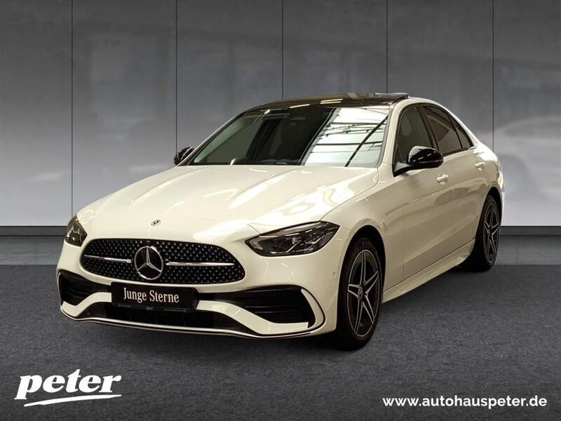Weiß Gebraucht 2024 Mercedes C300e AMG Limousine | 51.210 € (Superpreis) - Bild 1/4