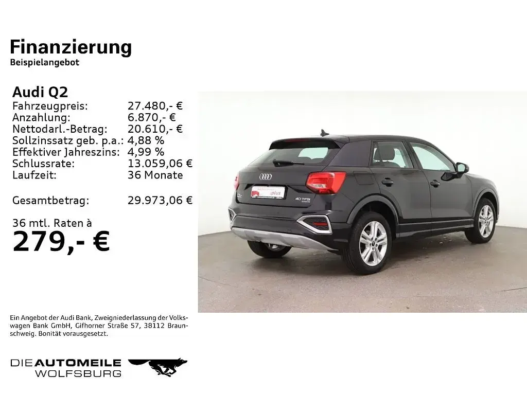 Gebraucht Audi Q2 Advanced 190 PS (139 kW) 2023 Schwarz SUV