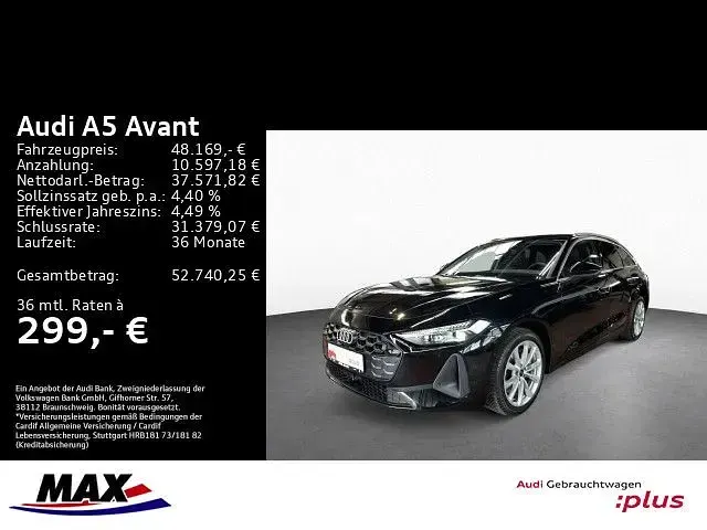 Gebraucht Audi A5 Comfort 204 PS (150 kW) 2025 Mythosschwarz metallic Kombi