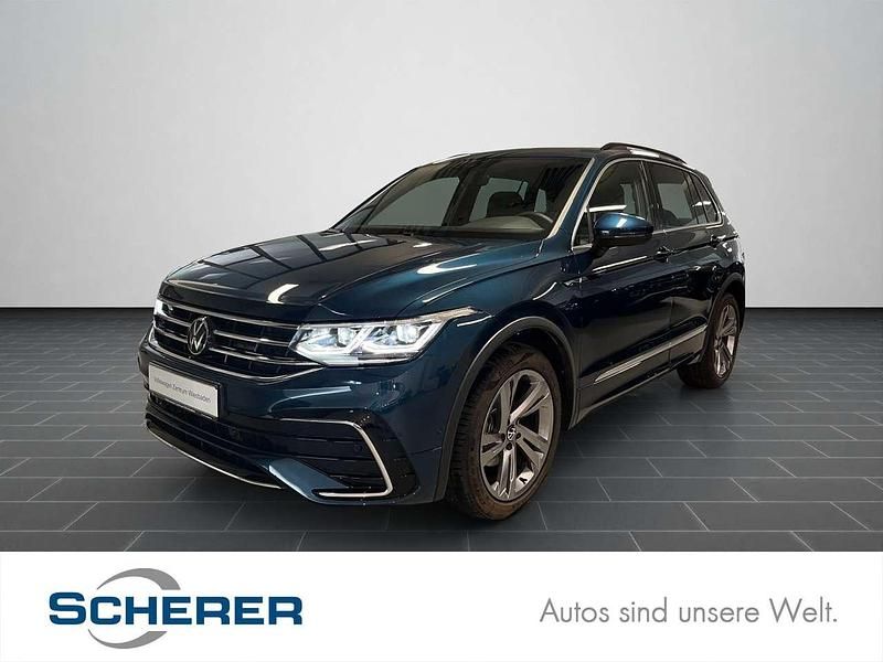 Nightshade blue metallic (metallic) Gebraucht 2023 VW Tiguan R-line SUV | 36.800 € (Fairer Preis) - Bild 1/4