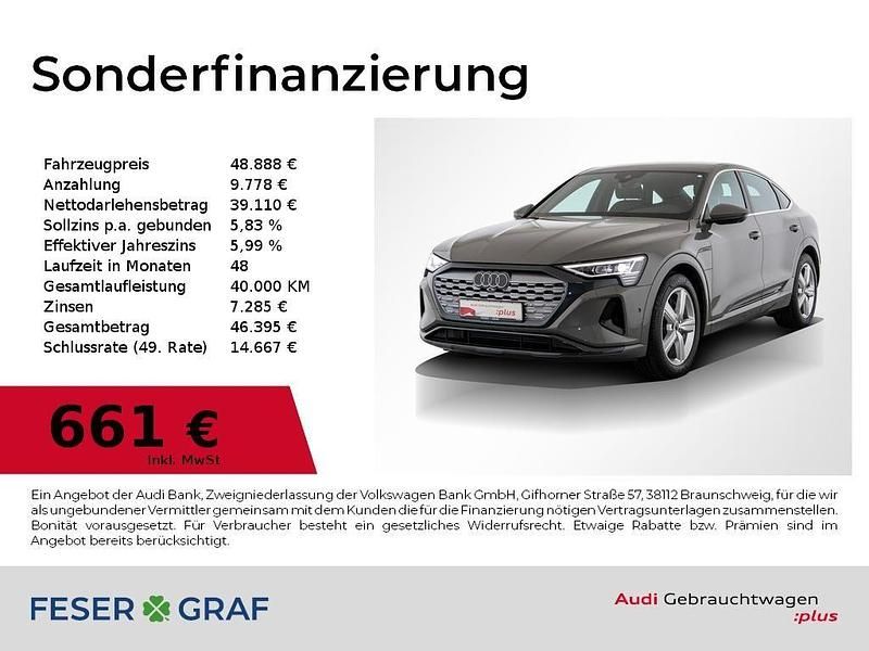 Grau Gebraucht 2024 Audi e-tron Sportback SUV | 48.888 € - Bild 1/4