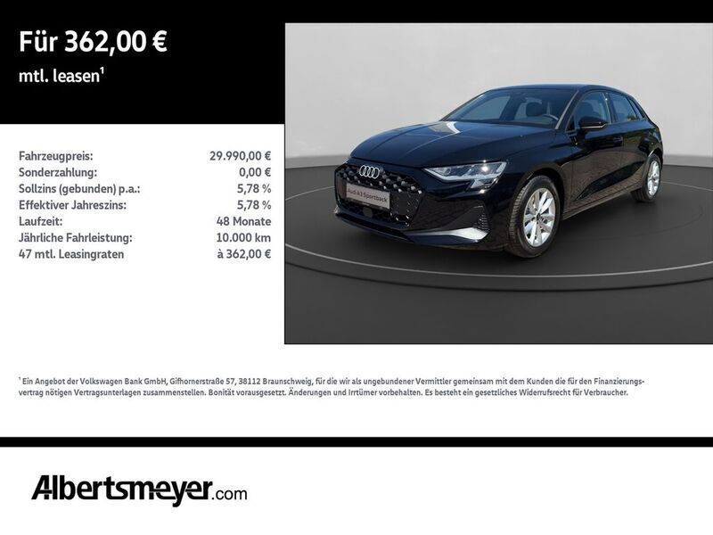 Schwarz Neu 2025 Audi A3 Sportback Ambiente Limousine | 30.990 € (Fairer Preis) - Bild 1/4