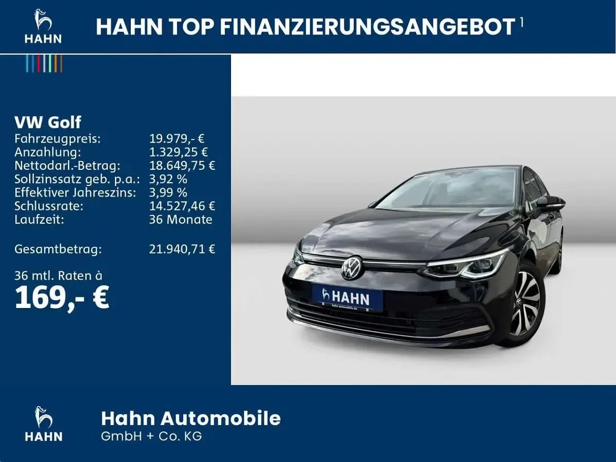Używany VW Golf VIII Active 150 KM (110 kW) 2023 Czarny Sedan/Limuzyna