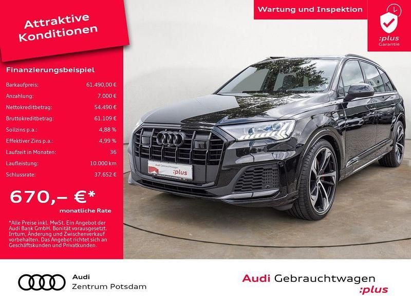 Mythosschwarz metallic Gebraucht 2022 Audi Q7 Competition SUV | 61.490 € (Guter Preis) - Bild 1/4