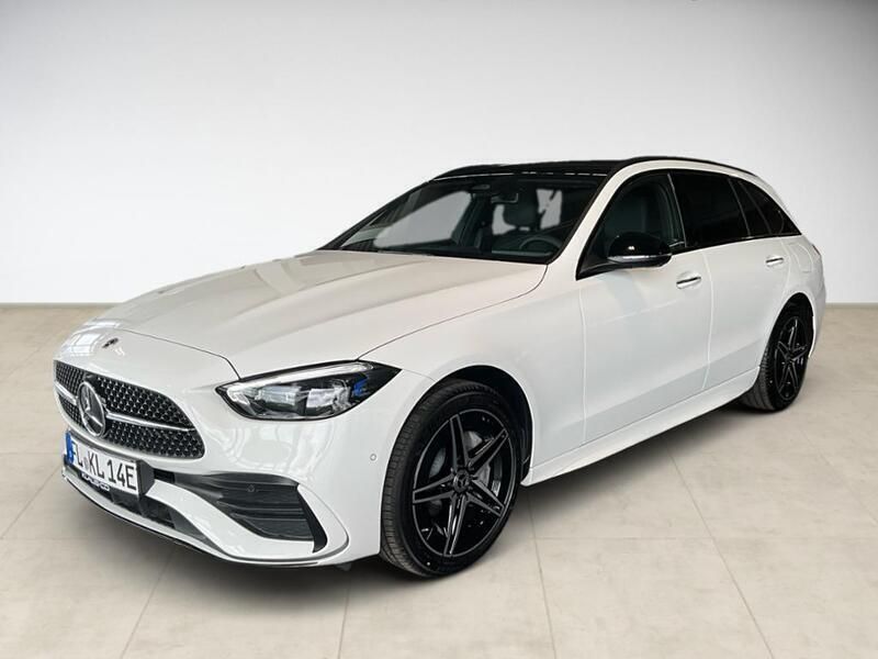 Weiß (unilack polarweiß) Gebraucht 2024 Mercedes C300e AMG Kombi | 52.550 € (Guter Preis) - Bild 1/4