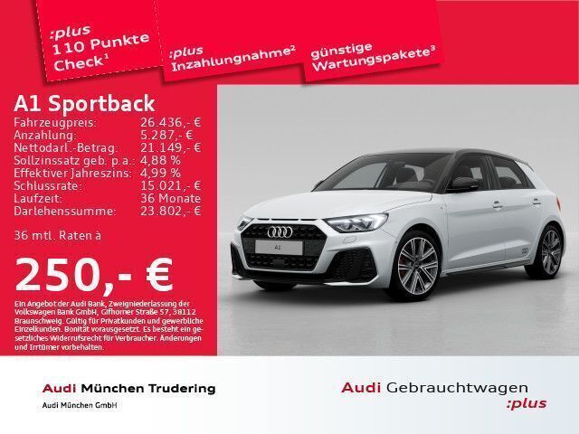 Gletscherweiß metallic Gebraucht 2022 Audi A1 Sportback Ambiente Kleinwagen | 26.436 € (Guter Preis) - Bild 1/2