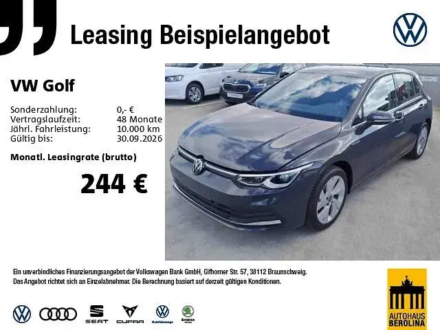 Gebraucht VW Golf VIII Style 150 PS (110 kW) 2024 Grau Limousine